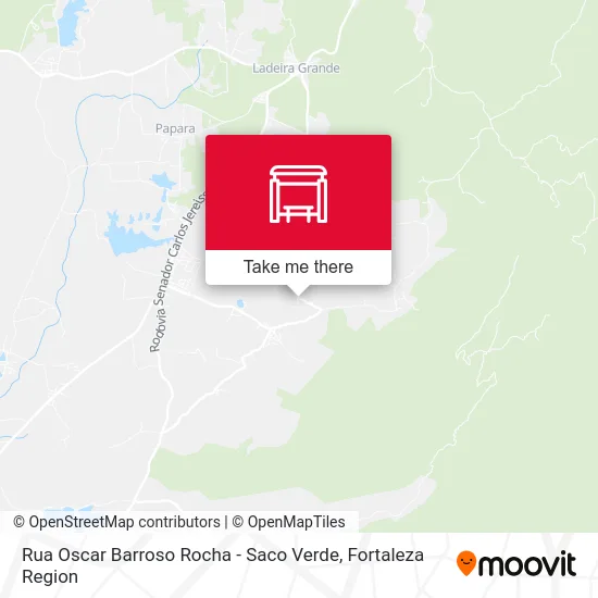 Rua Oscar Barroso Rocha - Saco Verde map