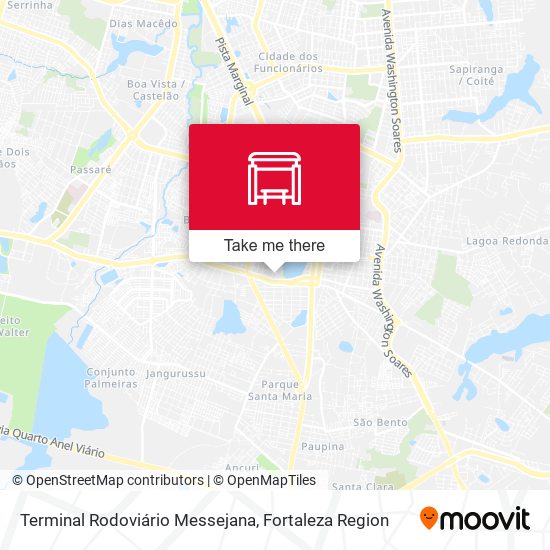 Mapa Terminal Rodoviário Messejana