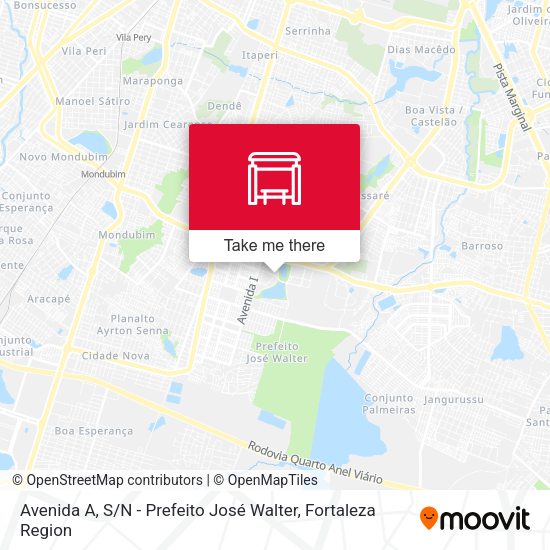 Avenida A, S / N - Prefeito José Walter map