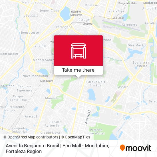 Mapa Avenida Benjamim Brasil | Eco Mall - Mondubim