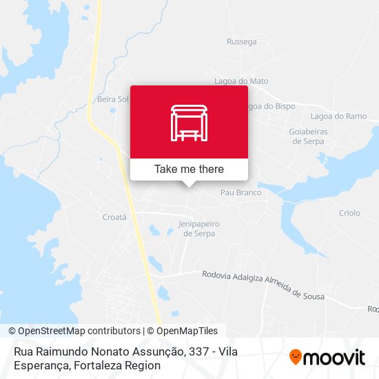 Rua Raimundo Nonato Assunção, 337 - Vila Esperança map