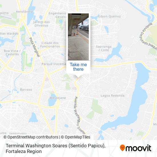 Terminal Washington Soares (Sentido Papicu) map