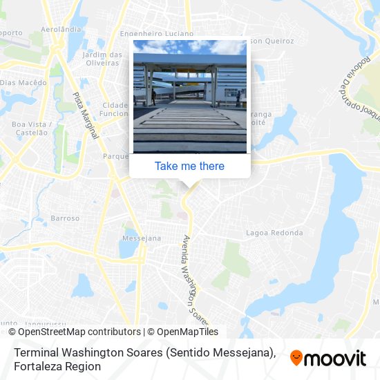 Mapa Terminal Washington Soares (Sentido Messejana)