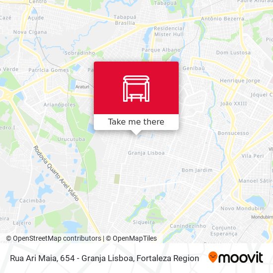 Rua Ari Maia, 654 - Granja Lisboa map