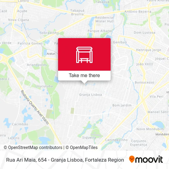 Rua Ari Maia, 654 - Granja Lisboa map