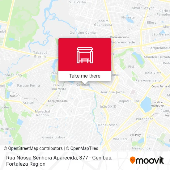 Rua Nossa Senhora Aparecida, 377 - Genibaú map