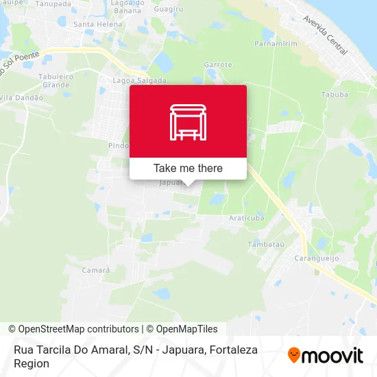 Rua Tarcila Do Amaral, S / N - Japuara map