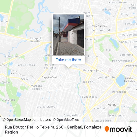 Rua Doutor Perilio Teixeira, 260 - Genibaú map