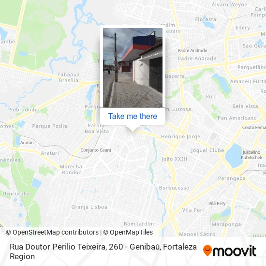 Rua Doutor Perilio Teixeira, 260 - Genibaú map