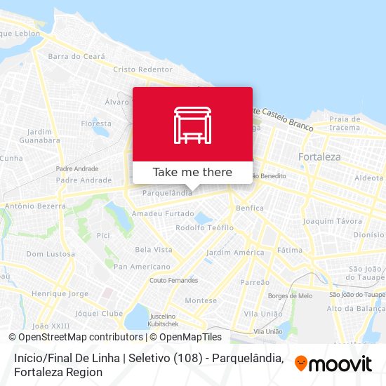 Início / Final De Linha | Seletivo (108) - Parquelândia map