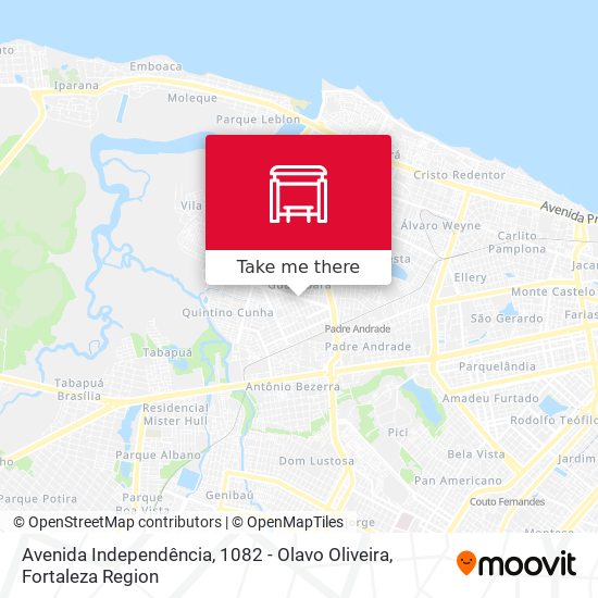 Avenida Independência, 1082 - Olavo Oliveira map