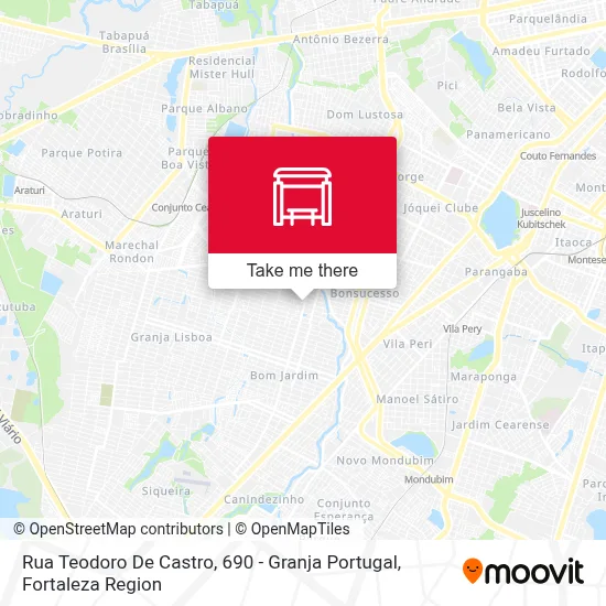 Rua Teodoro De Castro, 690 - Granja Portugal map
