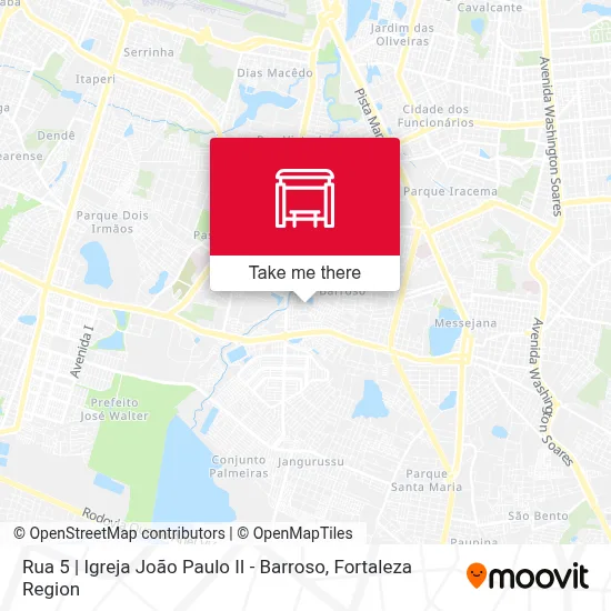 Rua 5 | Igreja João Paulo II - Barroso map