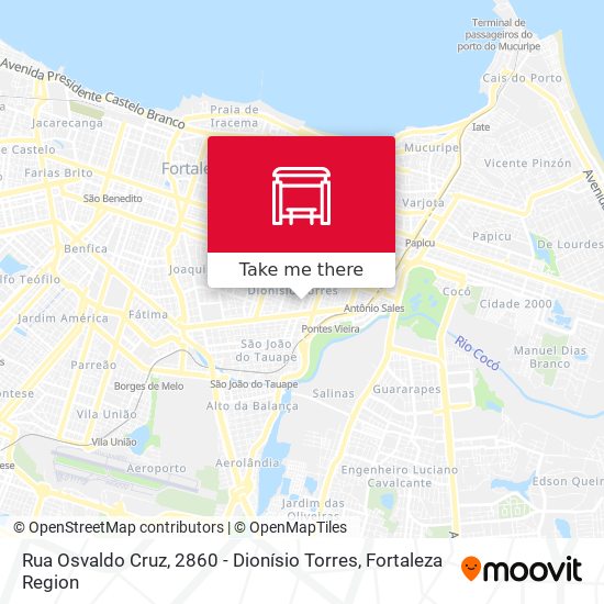 Mapa Rua Osvaldo Cruz, 2860 - Dionísio Torres