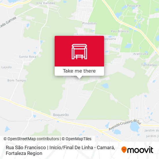 Rua São Francisco | Início / Final De Linha - Camará map