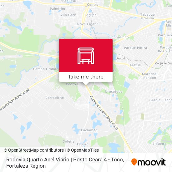 Rodovia Quarto Anel Viário | Posto Ceará 4 - Tôco map