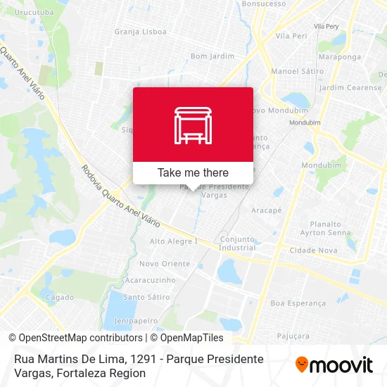 Rua Martins De Lima, 1291 - Parque Presidente Vargas map