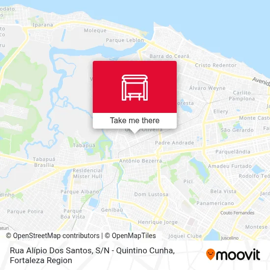 Rua Alípio Dos Santos, S / N - Quintino Cunha map