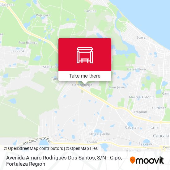 Avenida Amaro Rodrigues Dos Santos, S / N - Cipó map