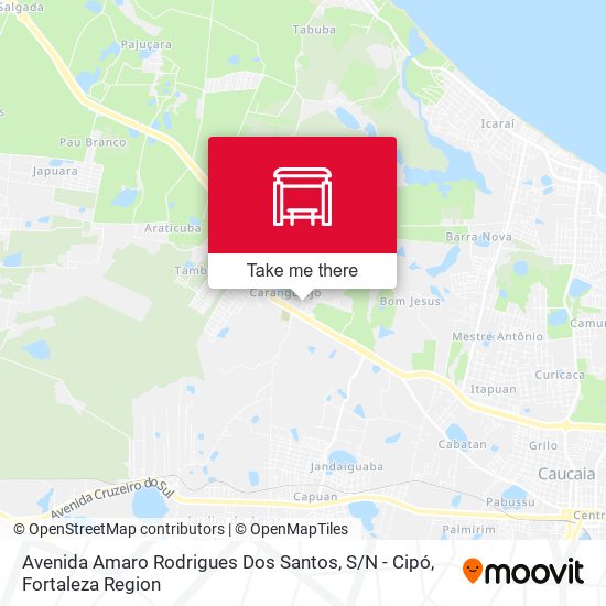 Avenida Amaro Rodrigues Dos Santos, S / N - Cipó map