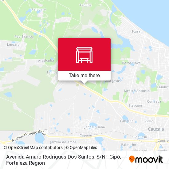 Avenida Amaro Rodrigues Dos Santos, S / N - Cipó map
