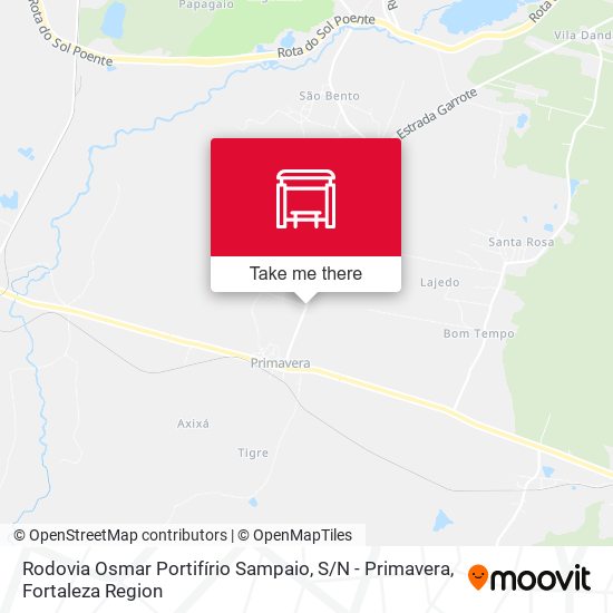 Rodovia Osmar Portifírio Sampaio, S / N - Primavera map