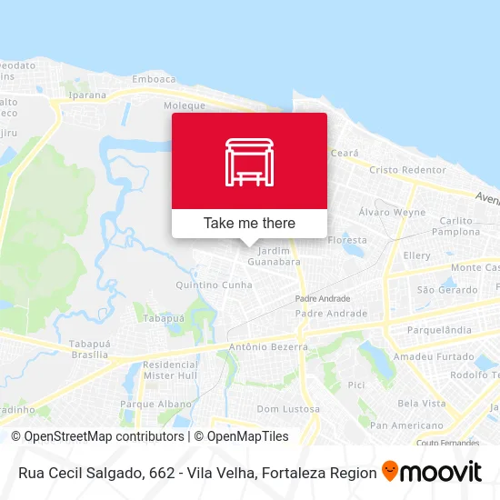 Rua Cecil Salgado, 662 - Vila Velha map