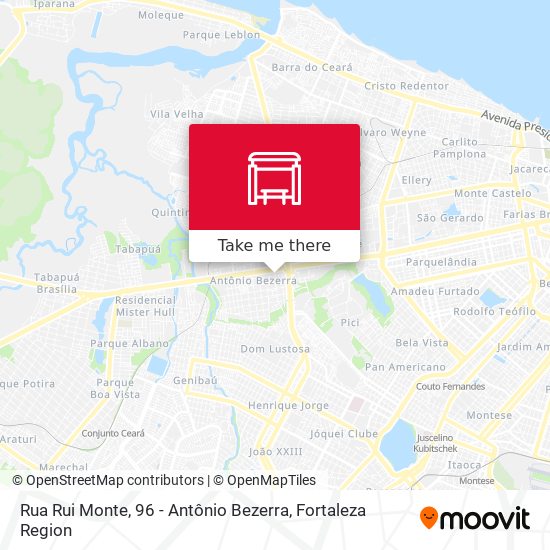 Rua Rui Monte, 96 - Antônio Bezerra map