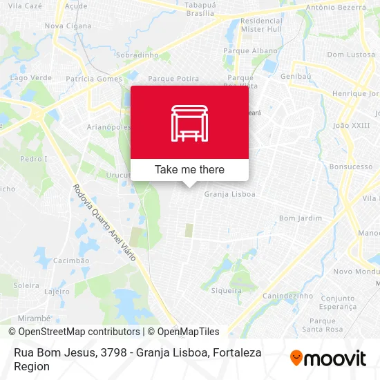 Rua Bom Jesus, 3798 - Granja Lisboa map