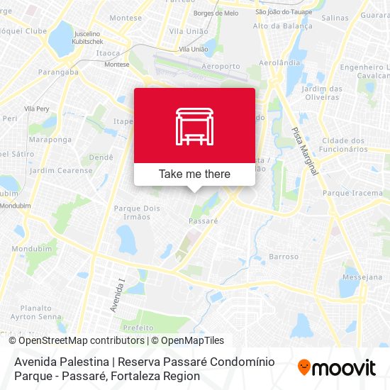 Avenida Palestina | Reserva Passaré Condomínio Parque - Passaré map