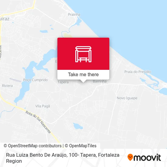 Rua Luiza Bento De Araújo, 100- Tapera map
