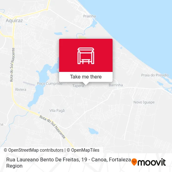 Rua Laureano Bento De Freitas, 19 - Canoa map
