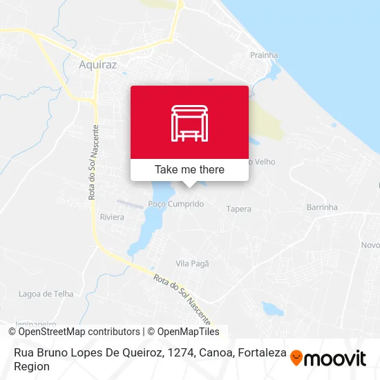 Rua Bruno Lopes De Queiroz, 1274, Canoa map