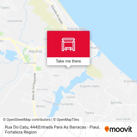 Rua Do Catu, 444|Entrada Para As Barracas - Piaul map