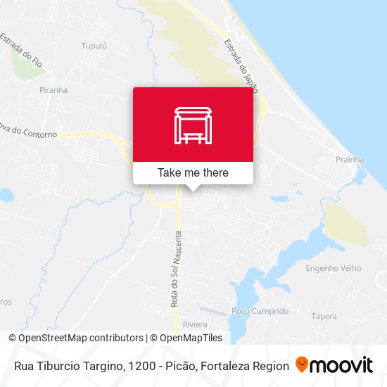 Rua Tiburcio Targino, 1200 - Picão map