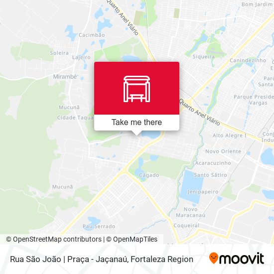 Rua São João | Praça - Jaçanaú map