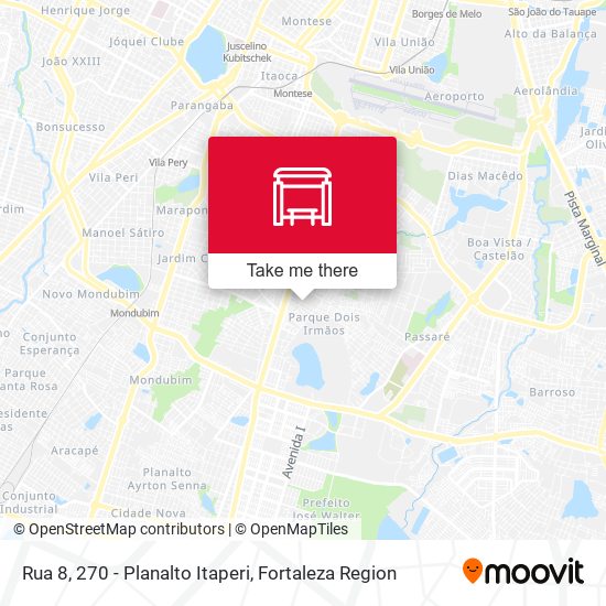 Rua 8, 270 - Planalto Itaperi map