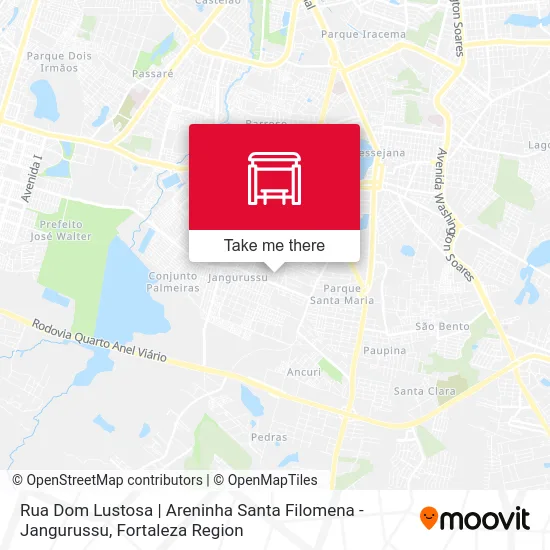 Rua Dom Lustosa | Areninha Santa Filomena - Jangurussu map