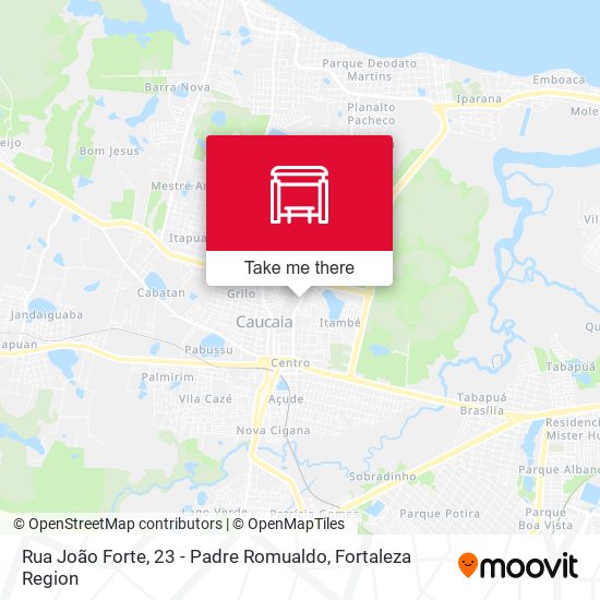Mapa Rua João Forte, 23 - Padre Romualdo