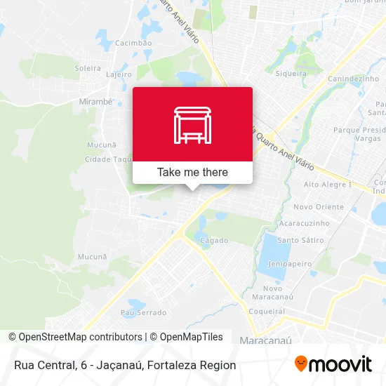 Rua Central, 6 - Jaçanaú map