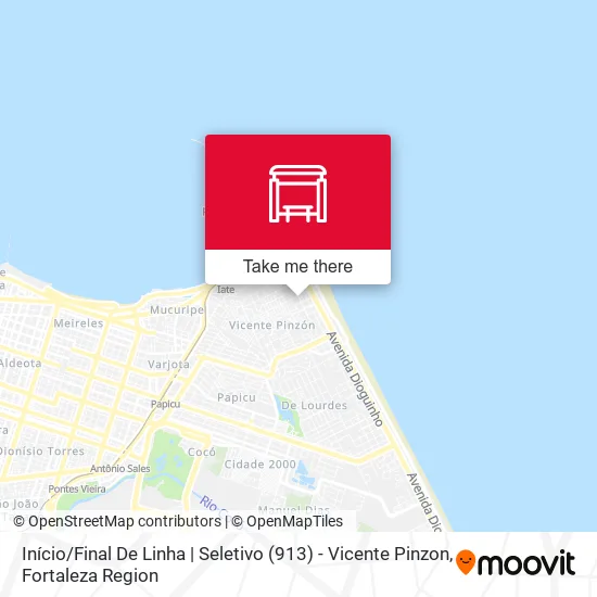 Início / Final De Linha | Seletivo (913) - Vicente Pinzon map