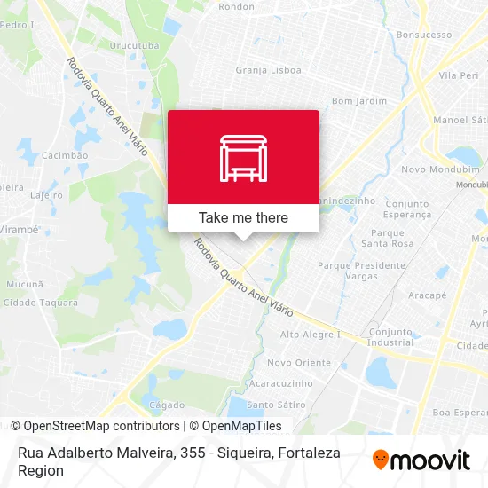 Rua Adalberto Malveira, 355 - Siqueira map
