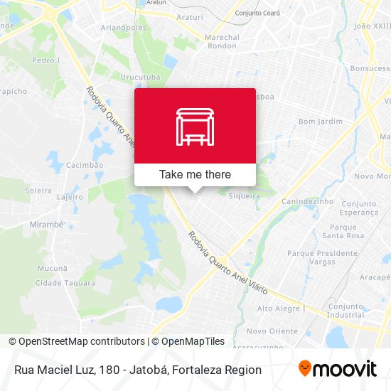 Rua Maciel Luz, 180 - Jatobá map