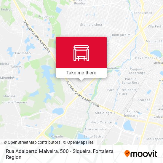 Rua Adalberto Malveira, 500 - Siqueira map