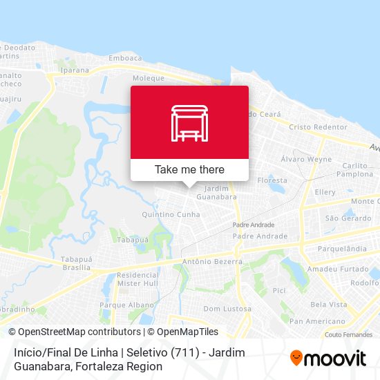 Início / Final De Linha | Seletivo (711) - Jardim Guanabara map