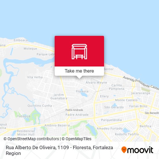 Rua Alberto De Oliveira, 1109 - Floresta map