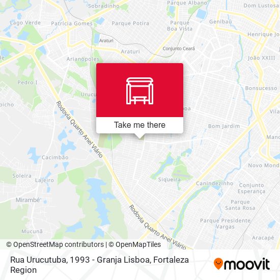Rua Urucutuba, 1993 - Granja Lisboa map