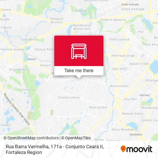 Rua Barra Vermelha, 171a - Conjunto Ceará II map