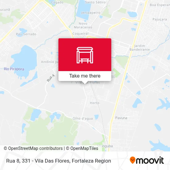 Rua 8, 331 - Vila Das Flores map