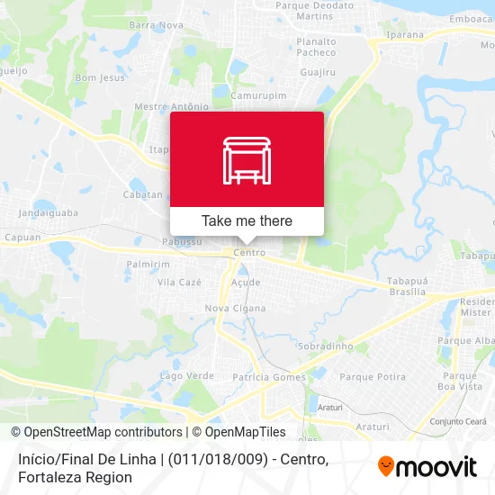 Início / Final De Linha | (011 / 018 / 009) - Centro map
